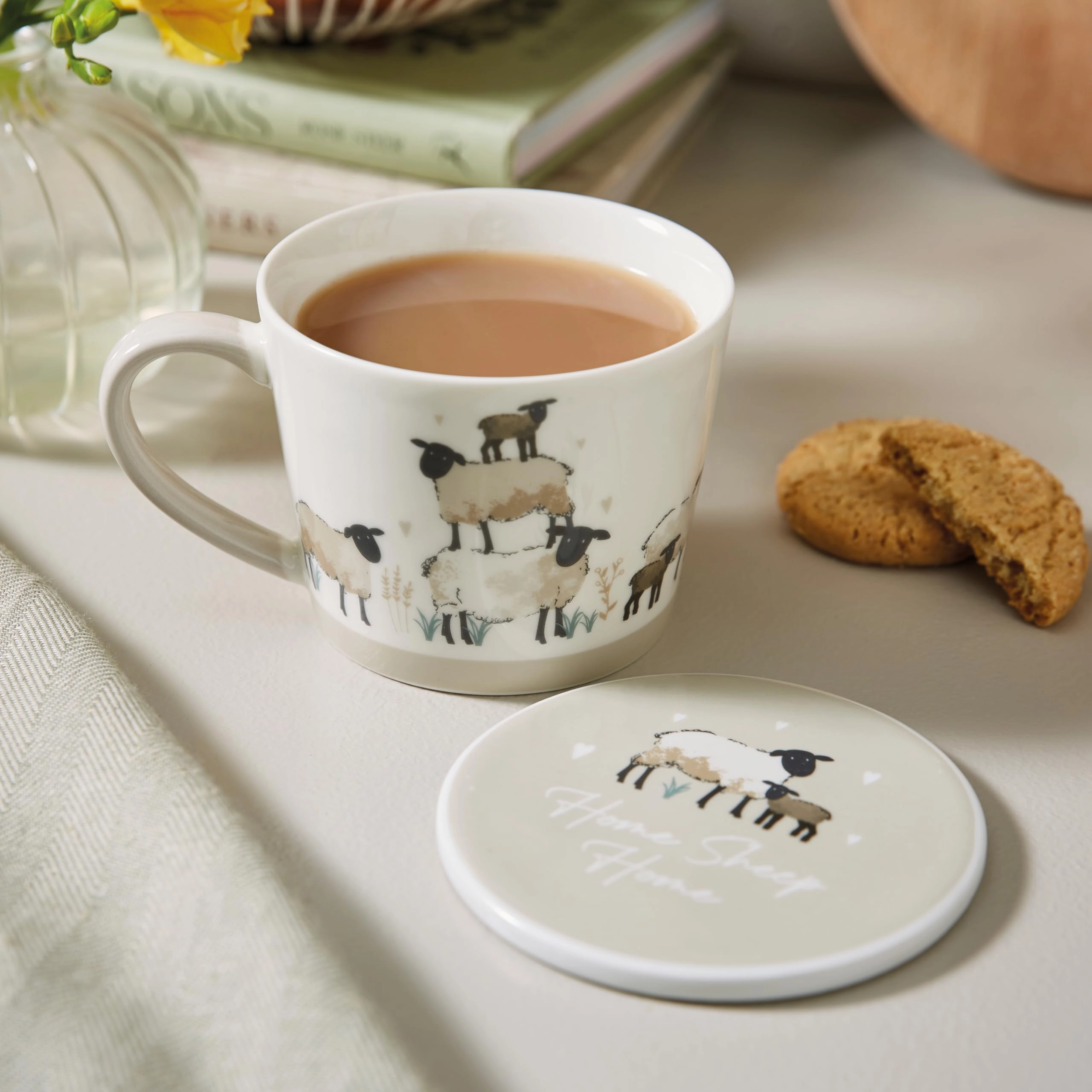 Highland Sheep Mug - 250 ml + Highland Sheep Coaster