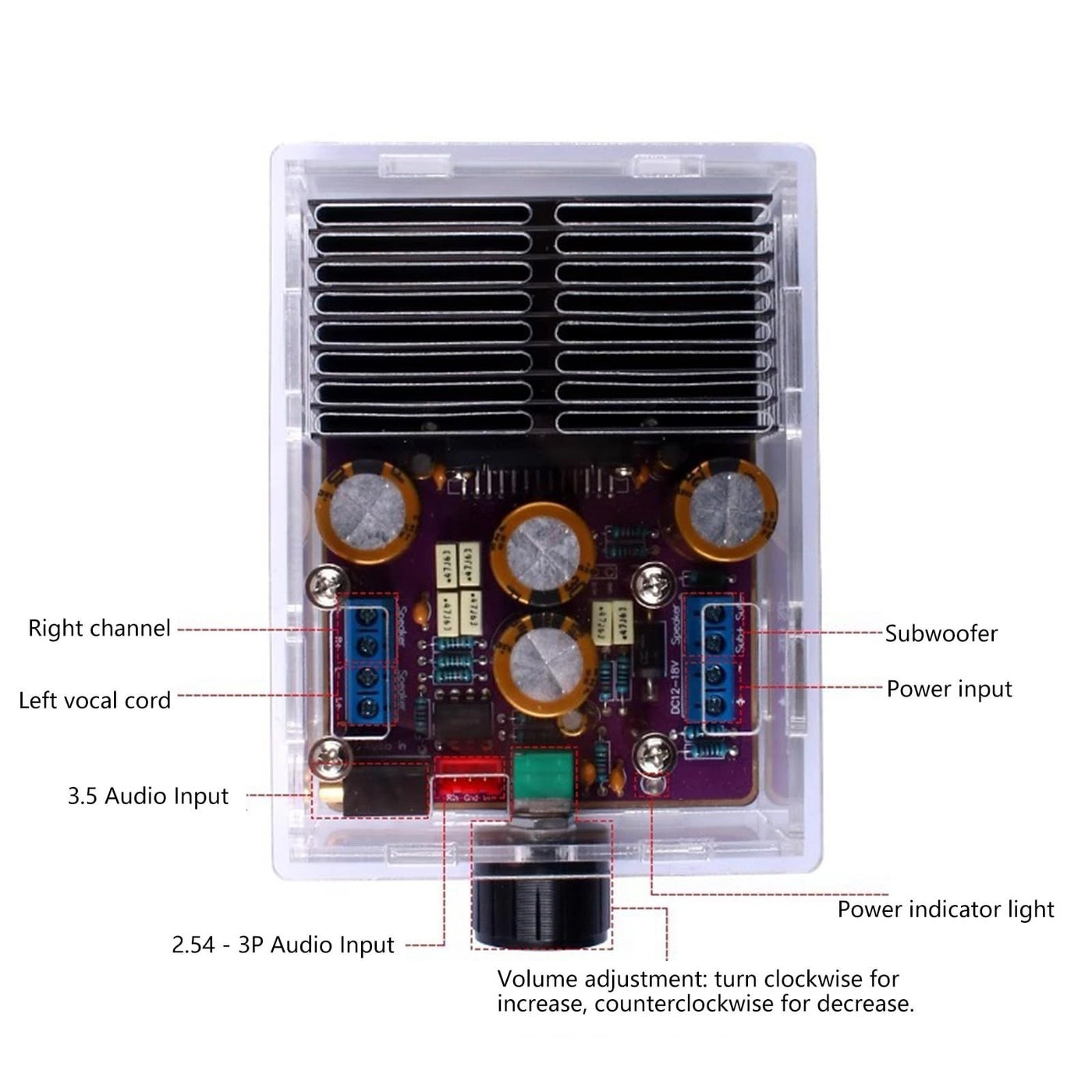 TDA7850 Sound Amplifier Board - 2.1channel 2x80W+120W