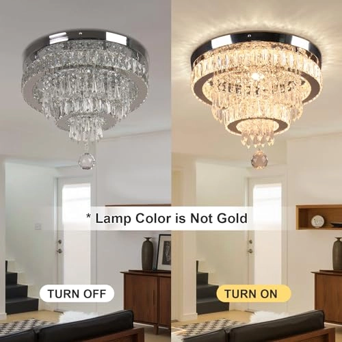 Modern Crystal Chandeliers - Warm White 2700K Not dimmable