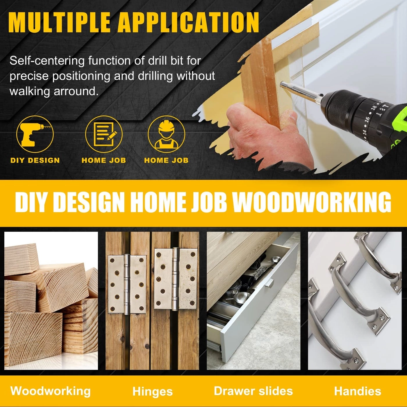 Titanium Twist Drill Bit Set - Titanium 16 Pcs 1/16"-1/4"