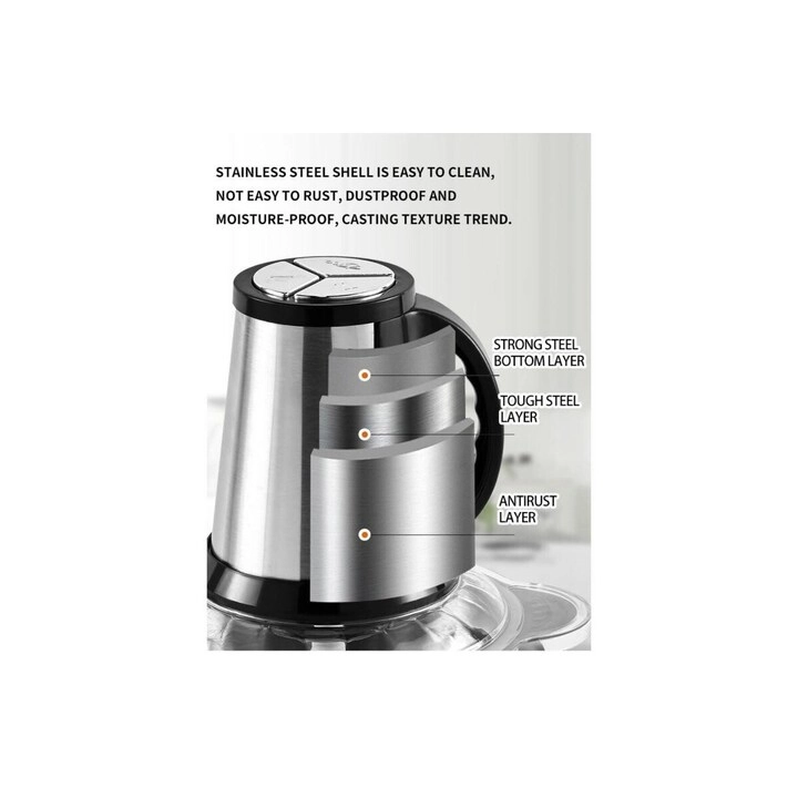 Meat Grinder & Food Processor - 850W 5L Stainless Steel