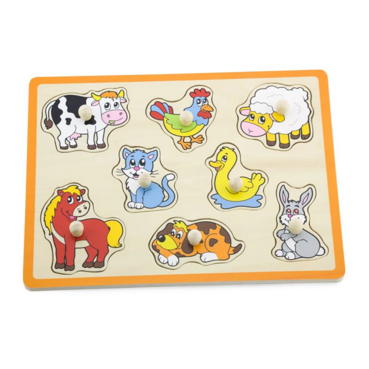 Farm Animals Knob Puzzle - Suitable for 18 months & above 8 pieces