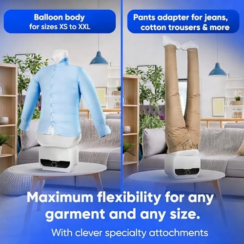 Upright Garment Steamer - 1400W Automatic Inflatable Form