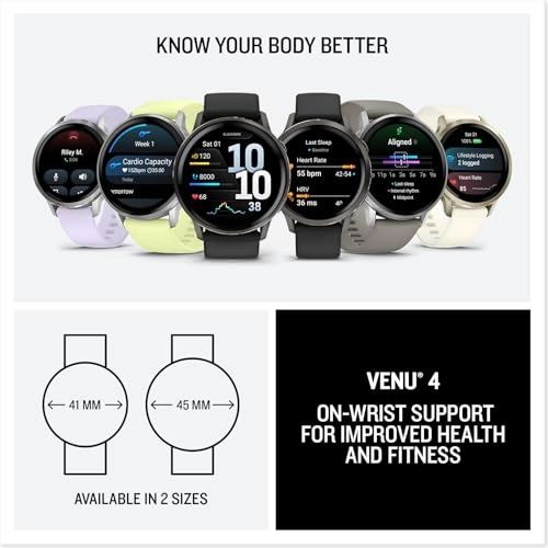 Venu 4 45mm Stainless steel and fiber-reinforced polymer GPS