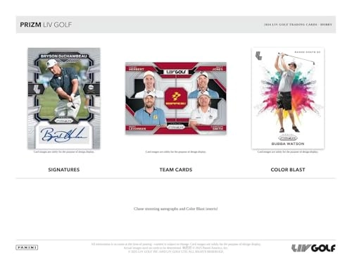 Prizm LIV Golf Hobby Box - 6 Packs Per Box 8 Cards Per Pack