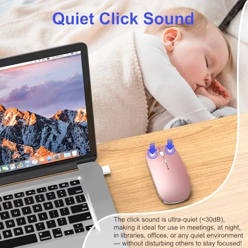 Rechargeable Silent Slim Mouse - Bluetooth