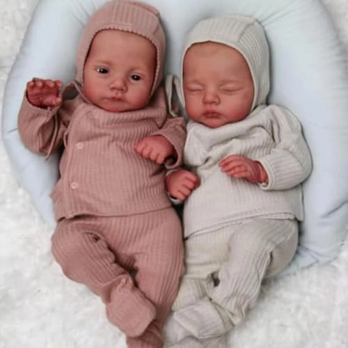 Reborn Baby Doll - 18Inch Boy + Reborn Baby Doll - Girl Sleeping Ages 3+