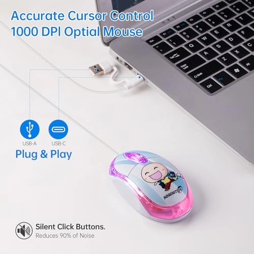 Wired USB C Mouse - USB
