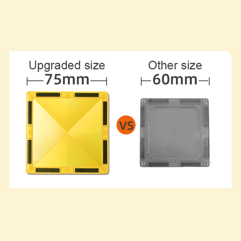 Colorful Magnetic Tiles - 60 pcs