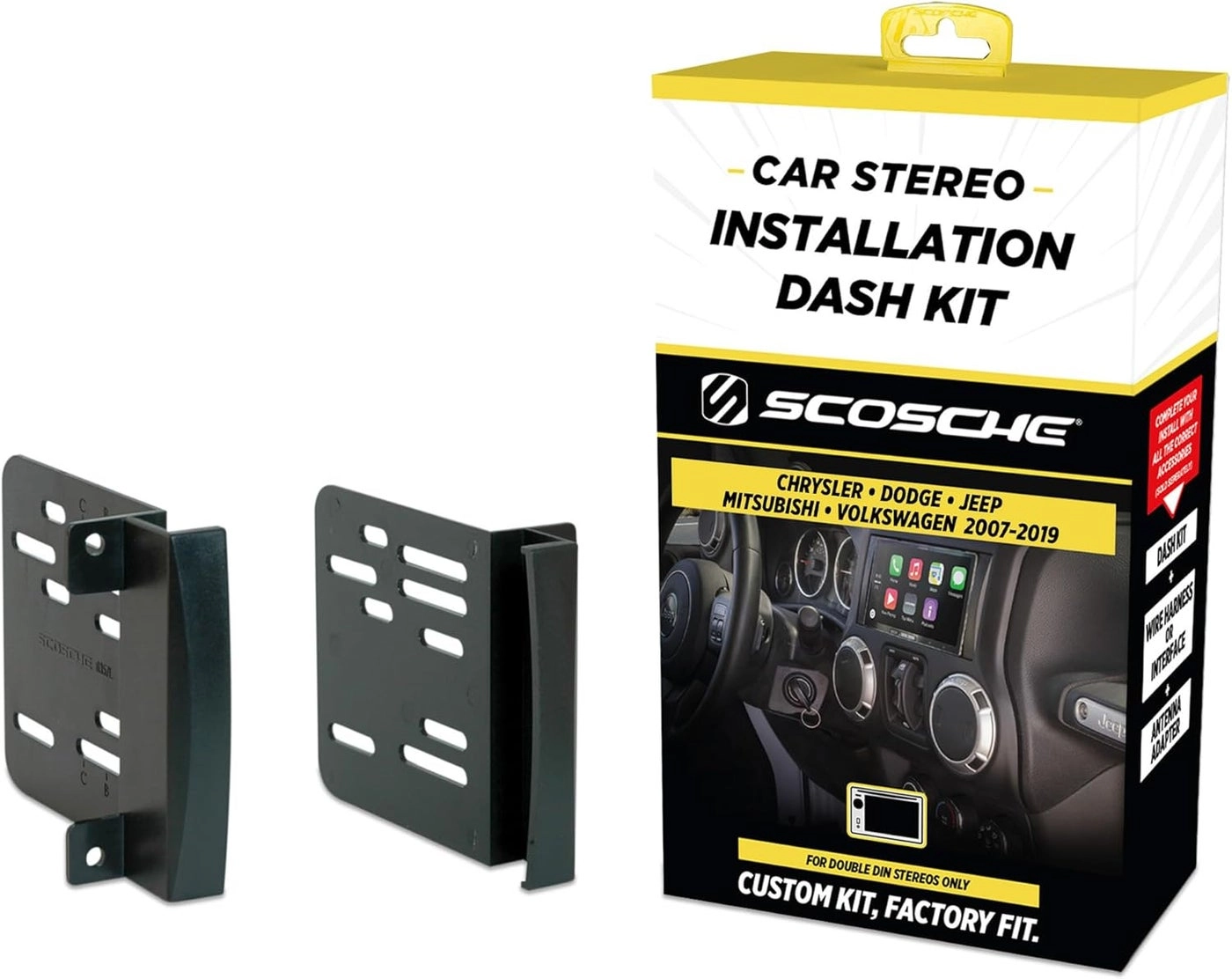 Scosche CR1291B - Double DIN Radio Install Dash Kit