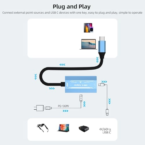 USB C to Glasses and Charging Adapter