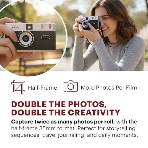 35mm Half-Frame Reloadable Film Camera - fixed-focus