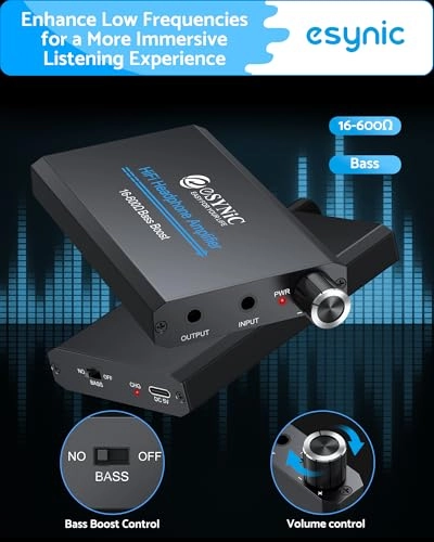 Headphone Amplifier - 16-600Ω Portable USB-C