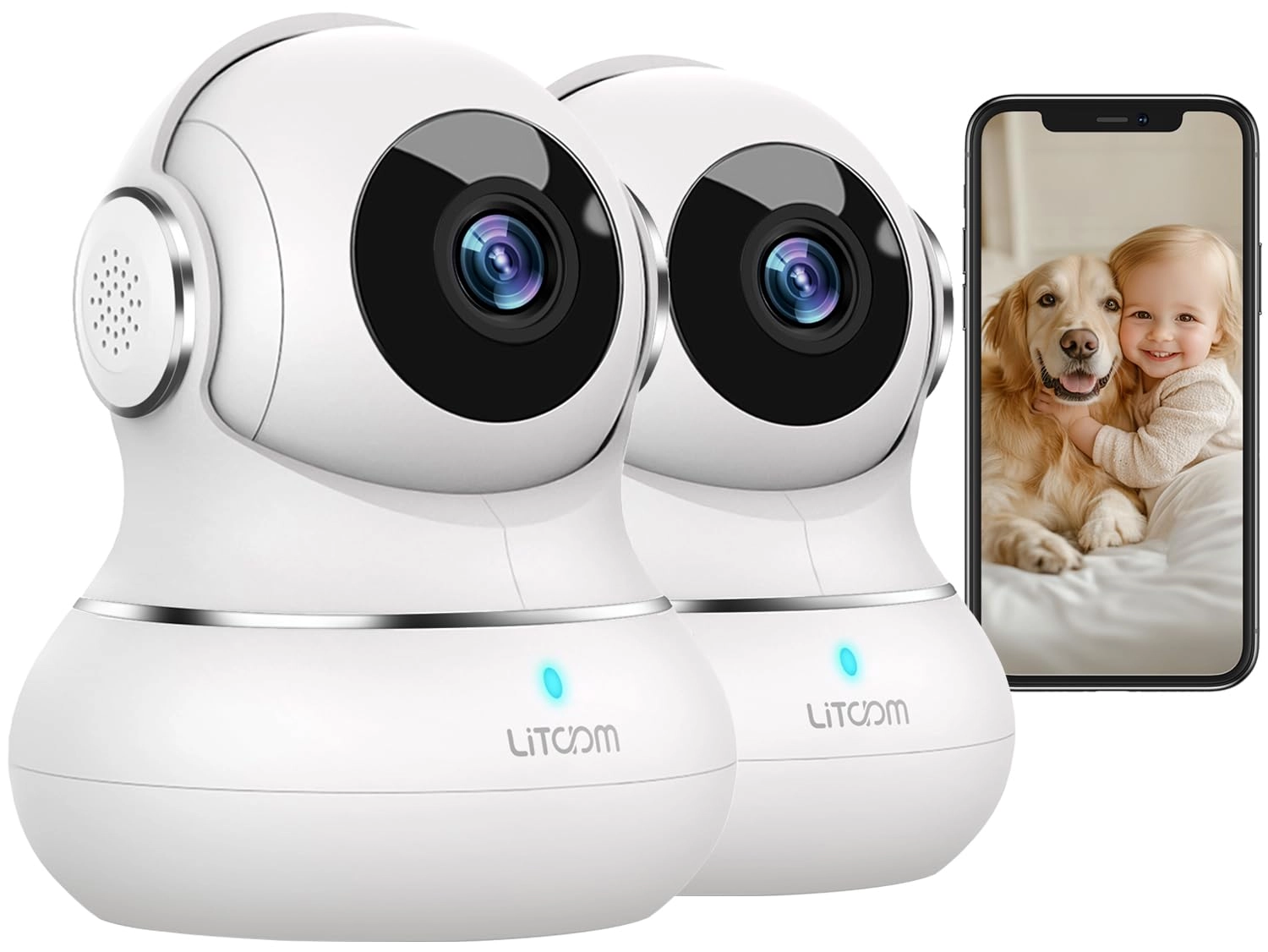 Litokam Indoor Security Camera 2K Pack