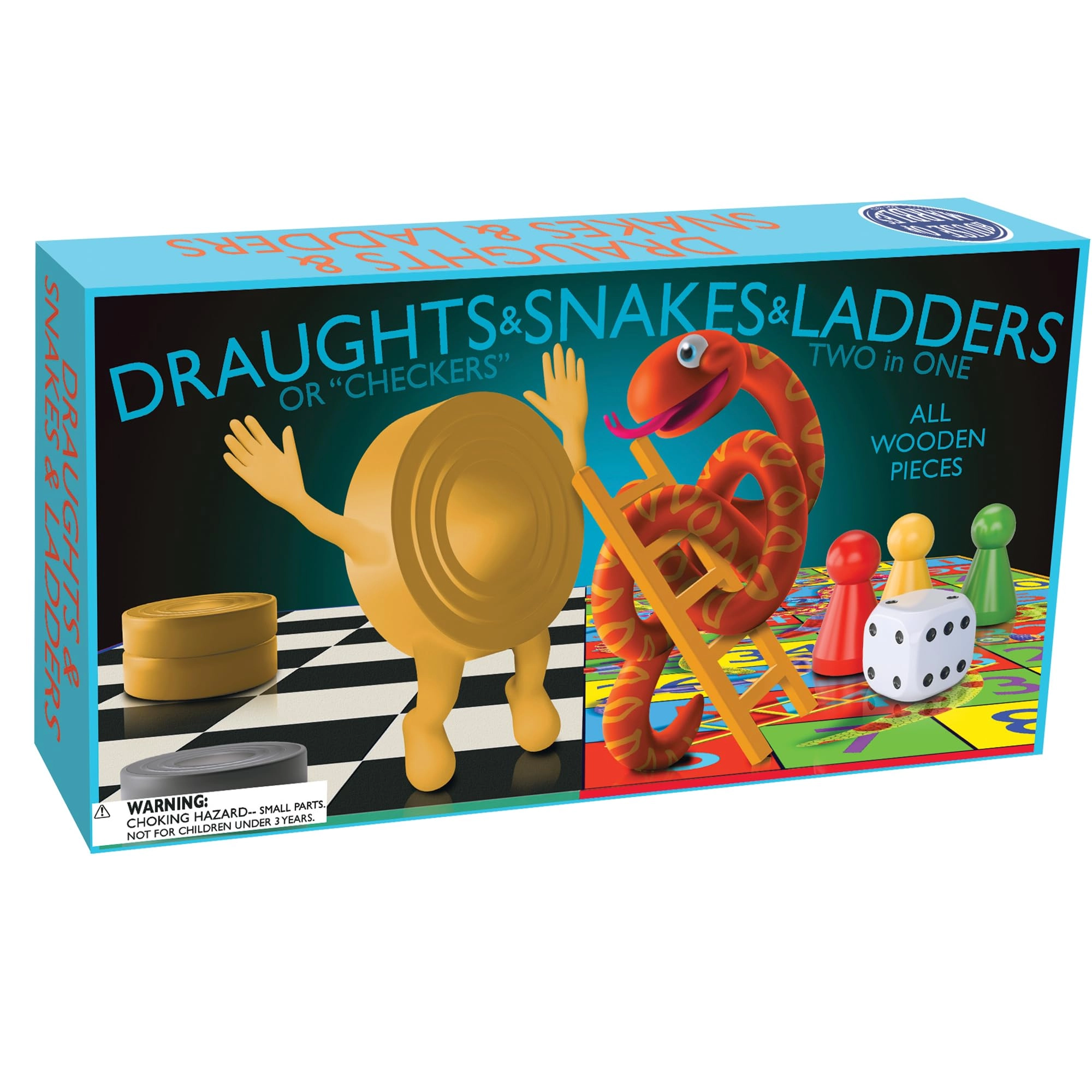 House of Marbles Draughts + Snakes & Ladders