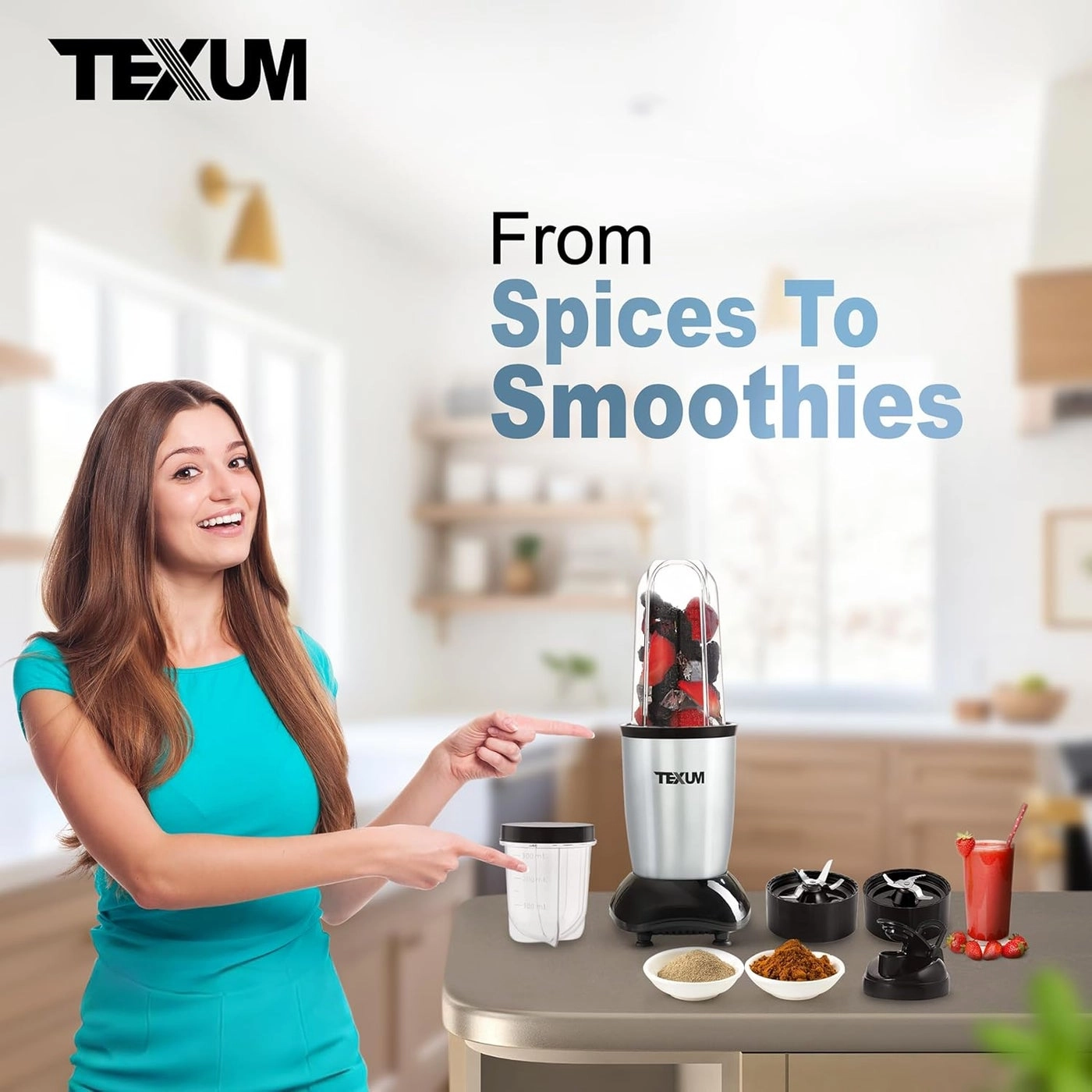 Juicer Mixer Grinder - 500Watt 500ml