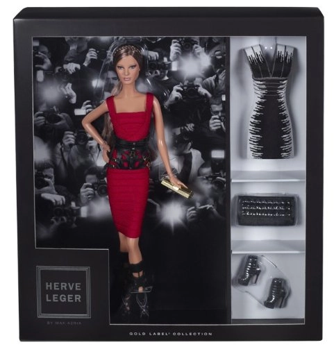 Herve Leger Dress Doll - Plastic Red and Black Ages 14+