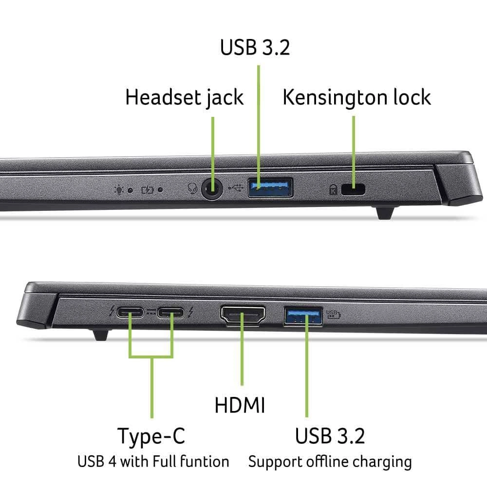 Aspire AI NX.JNQEM.002 - 14'' Core Ultra 7-256V 16GB DDR5 1TB SSD