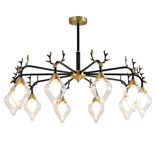 Sputnik Chandelier - Black and gold 10 head