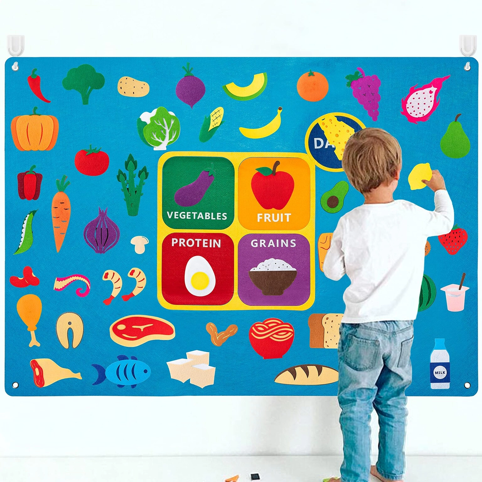 WATINC My Plate Felt-Board Stories - Toddlers 53 pieces
