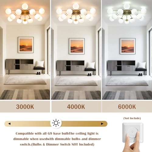 Sputnik Bubble Chandelier - 3000K/4000K/6000K Dimmable