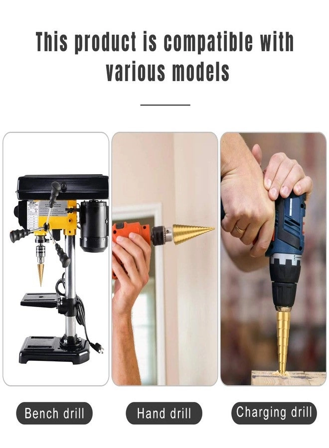 HSS Titanium Step Drill Bits - 3PC 4-12mm 4-20mm 4-32mm