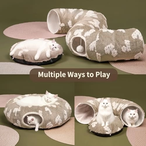 Cat Tunnel Bed - Gray Polyester
