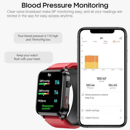 BP1 - 1.92" IPS Color Screen Air Bag Air Cuff 24/7 Heart Rate