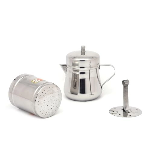 Stainless Steel Filter Coffee Maker - South Indian Style With Serving Pot