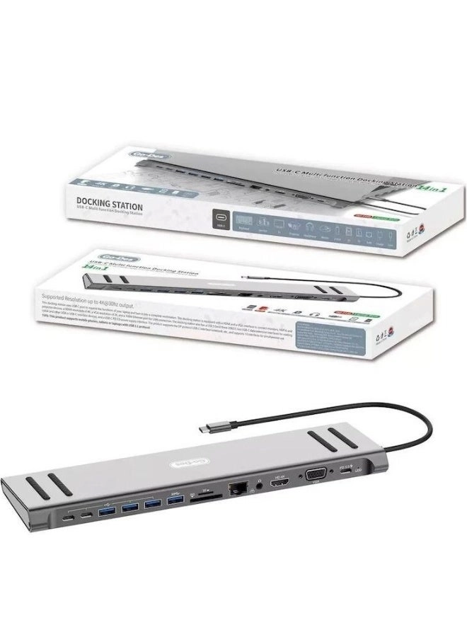 Hubs Docking Station - 14 in 1 USB-C Silver