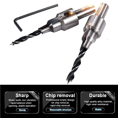 Countersink Drill Bit Set - High Speed Steel (HSS) 2pcs 4mm 5mm