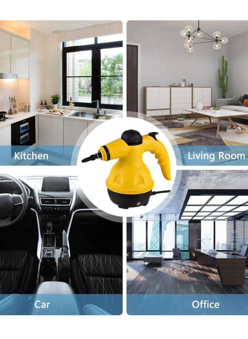 High-Pressure Steam Cleaner - Multi-Purpose Multiple Brush Attachments