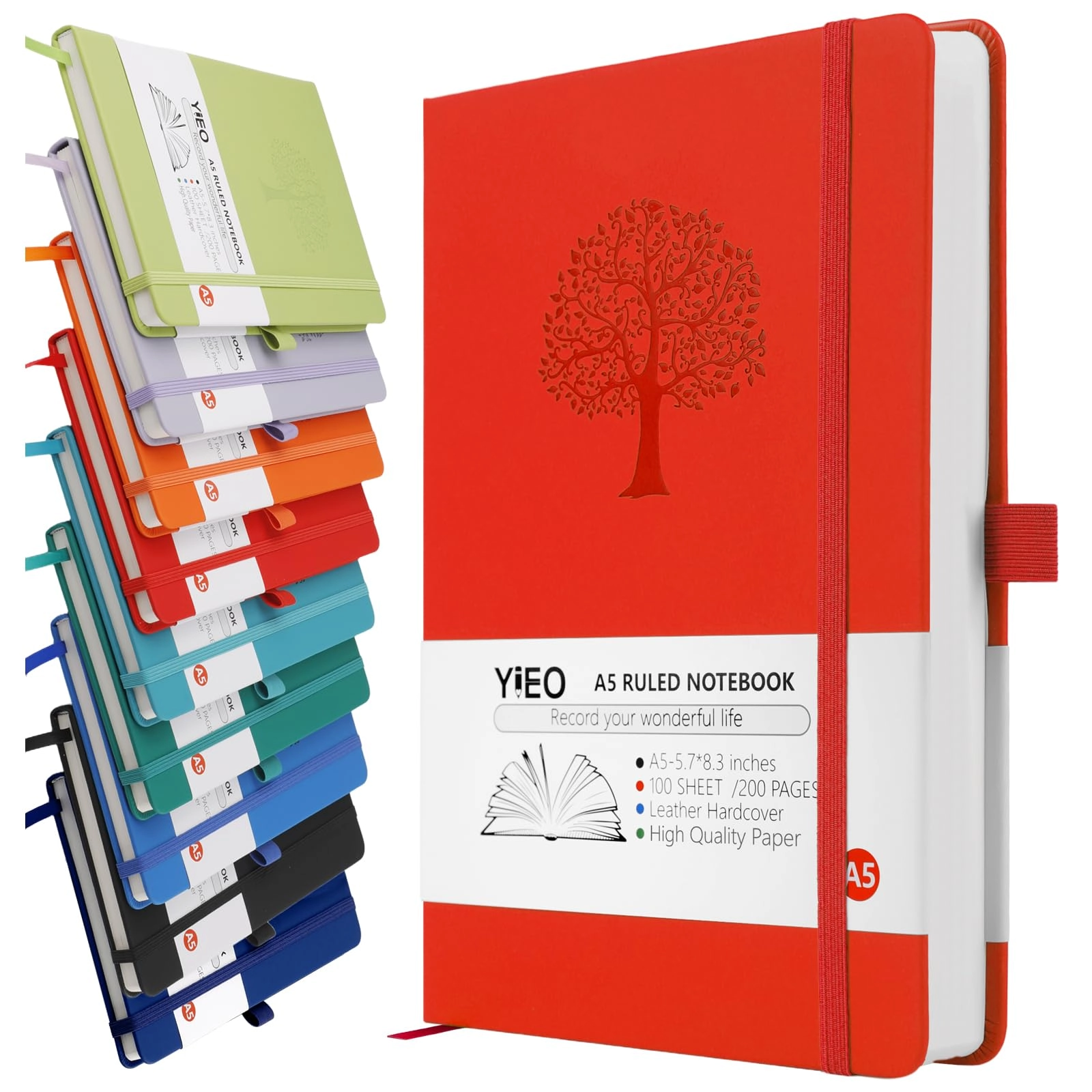 Journal Notebook A5 Hardcover - Lined 200 Pages