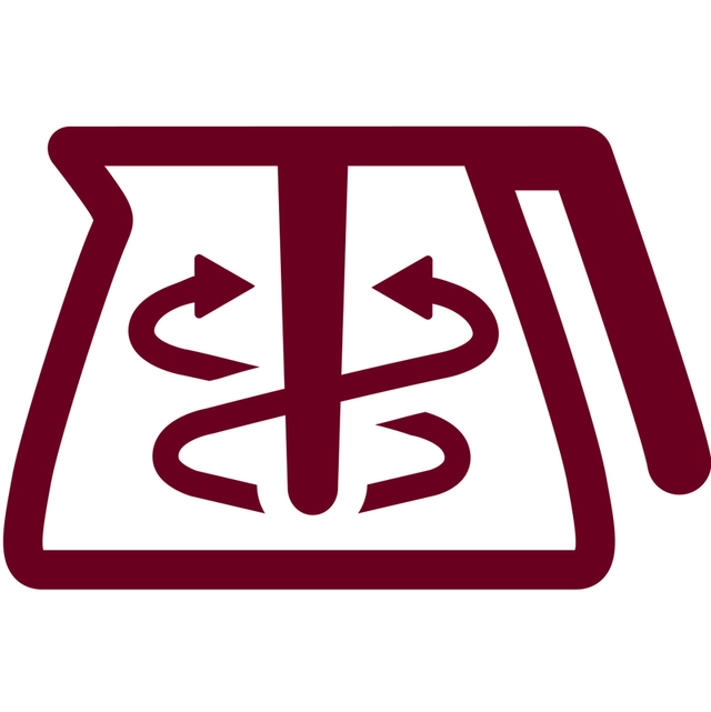 The aroma twister circulates the coffee for an optimal taste