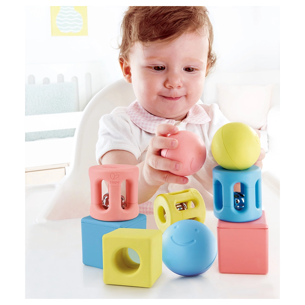 Geometric Rattle - 0 months rice-based materials 3 piece(s)