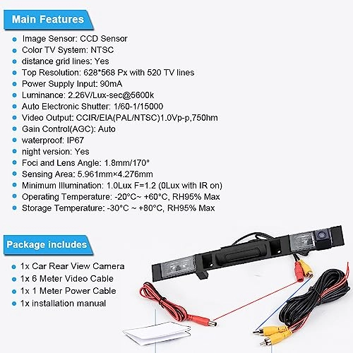 Rear View Camera Handle - Night vision 628 x 586 pixels