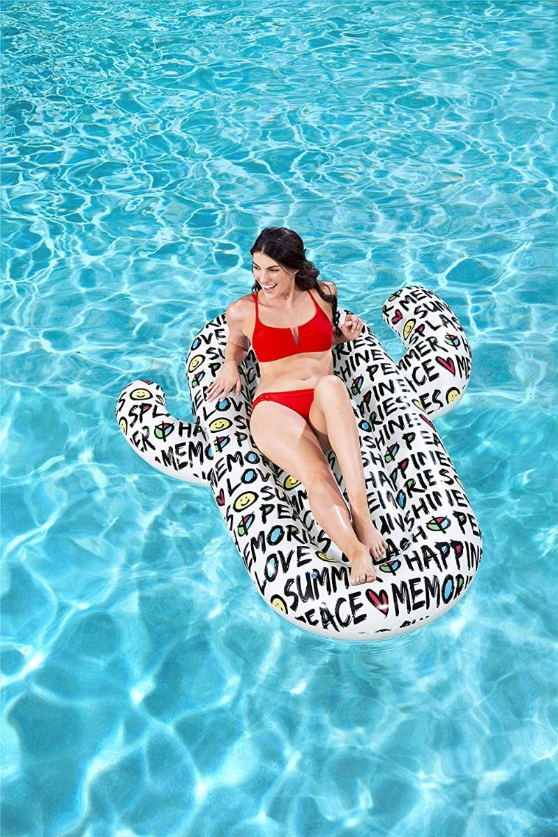 Lounge Summer Quotes Cactus - Inflatable Pool Float