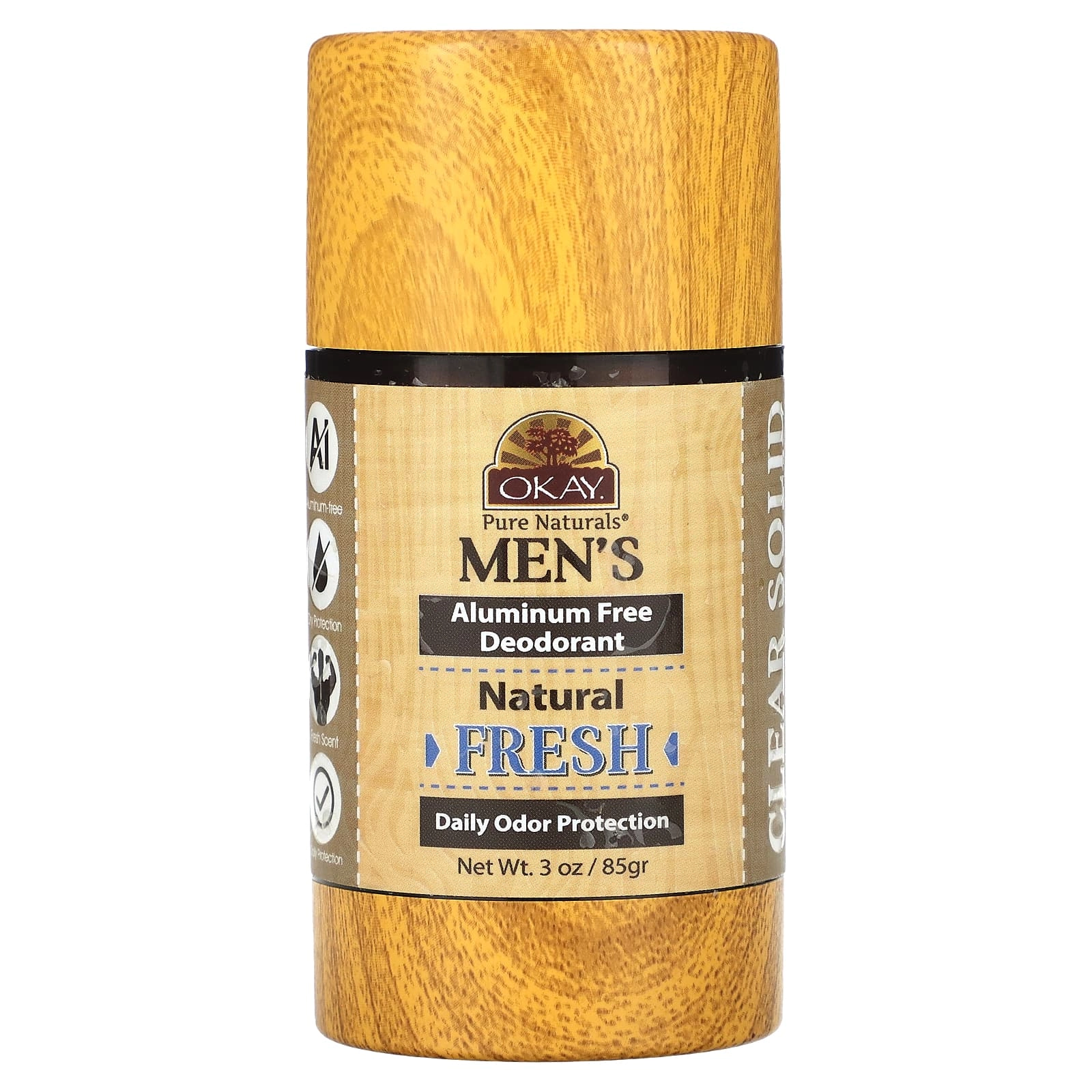 Okay Pure Naturals Men's Aluminum Free Deodorant - Natural Fresh 85 g