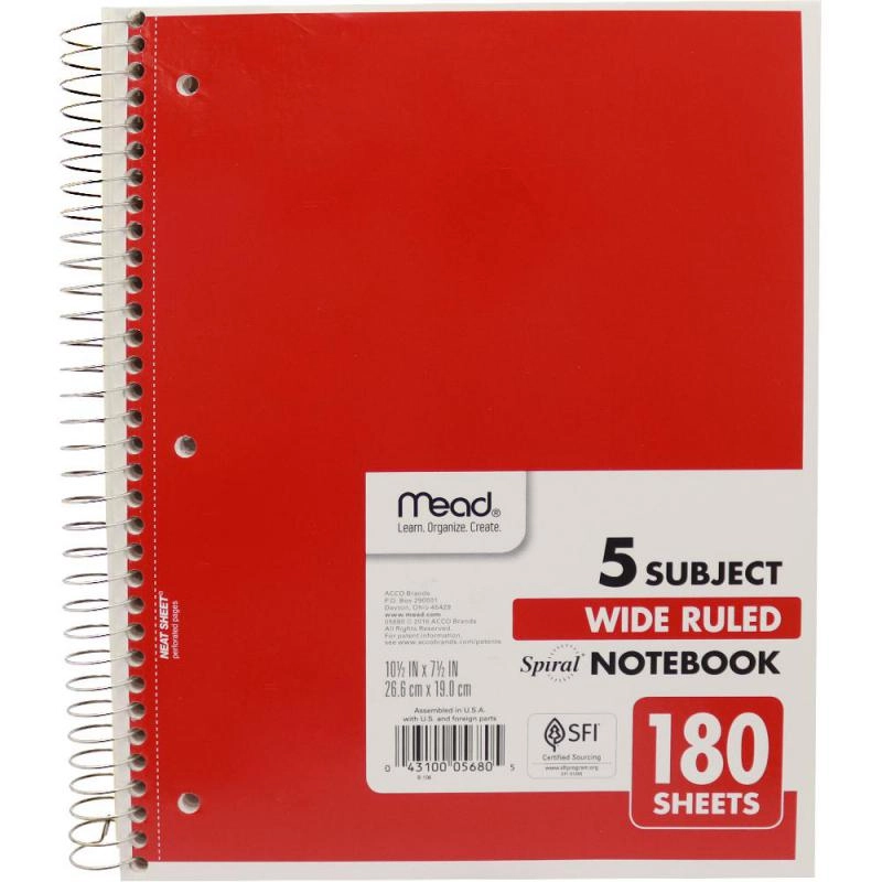 Notebook 8 X 10.5 in Spiral - Lined 70 Sheets