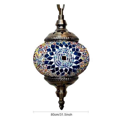 Moroccan Turkish Mosaic Pendant Ceiling Lamp - E27 13cm 80cm