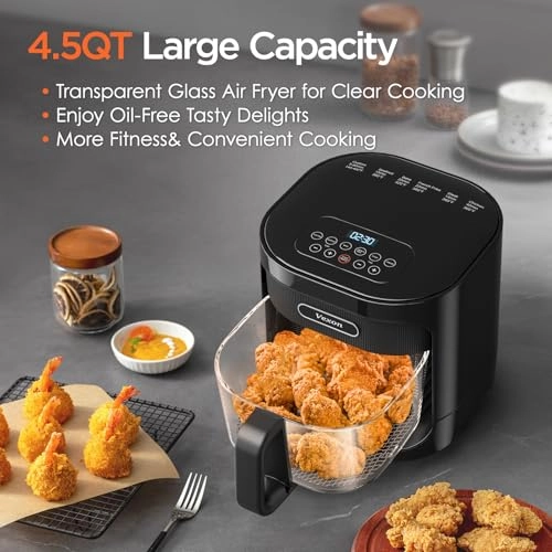 Glass Air Fryer 4208BD-2A-VC