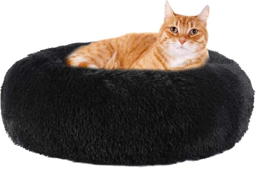 Fluffy Donut Style Soft Plush Circle Bed - 60X52X46Cm PP cotton filling