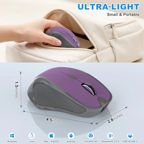 Rechargeable Silent Slim Mouse - Bluetooth