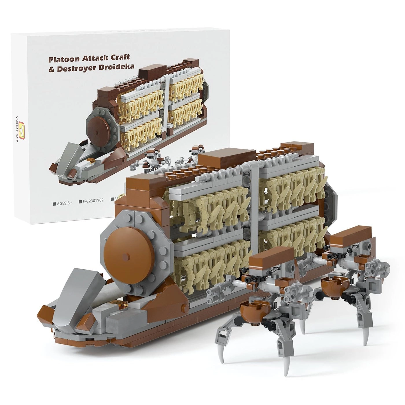 BuildingBoat Clone Platoon Attack Craft - Battle Soldiers 32 pcs