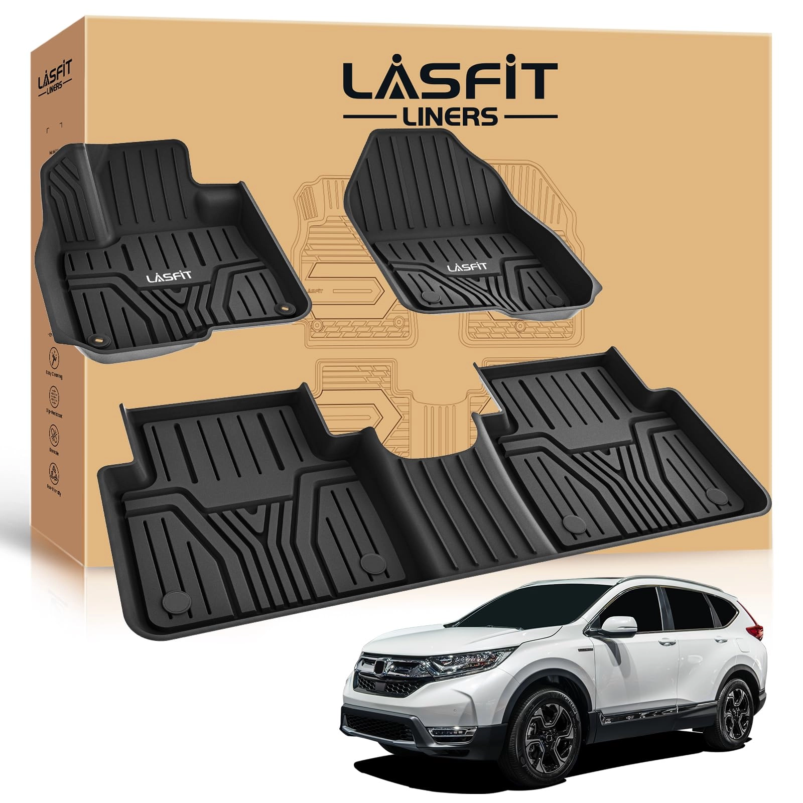 Floor Mats & Trunk Mat - Honda CR-V 2017-2022 Upper Position