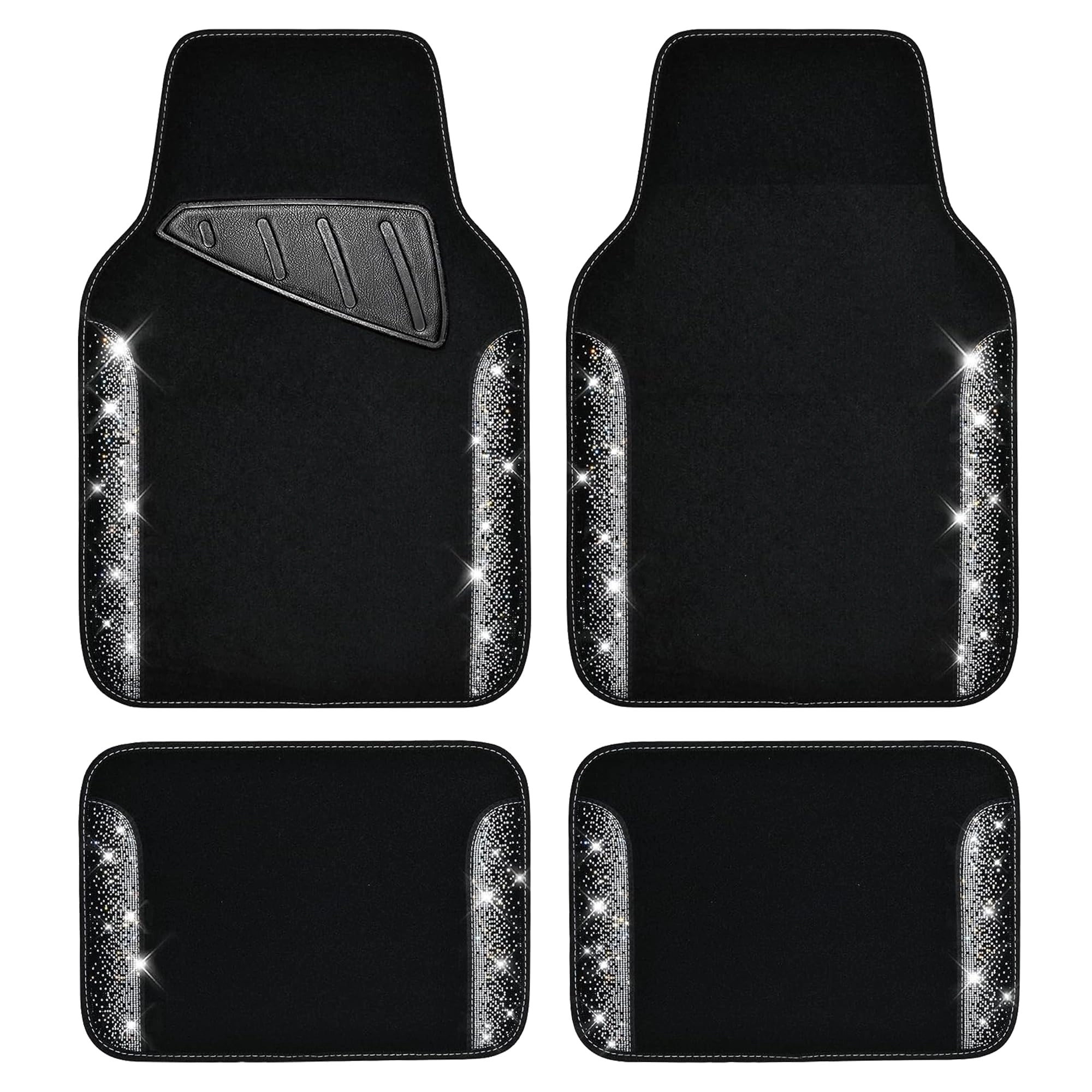 Bling Diamond Car Mats - 4.0 Count Universal Fit