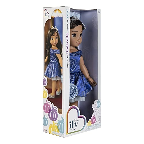 Cinderella Doll - 18-inch Brunette Sparkly Blue Dress