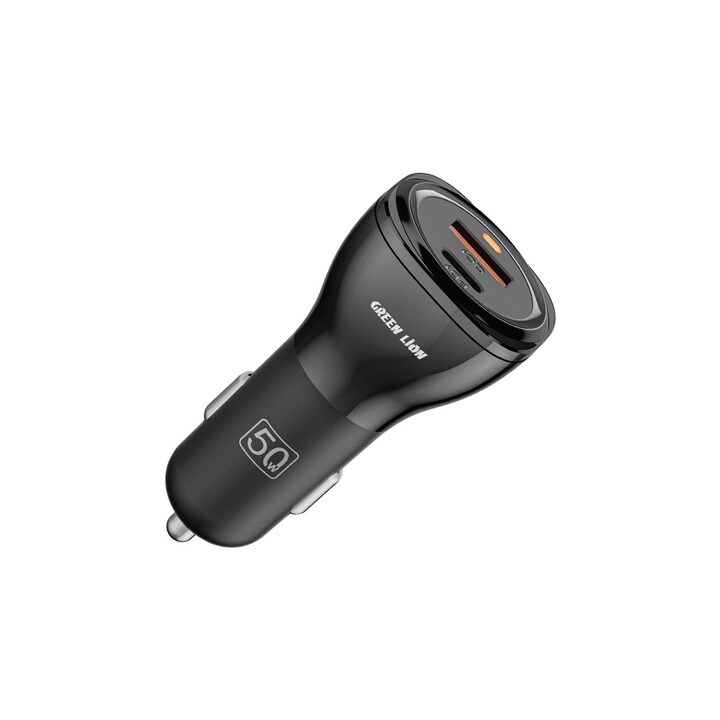 GREEN LION Dual Port Car Charger 50W - 12V-24V