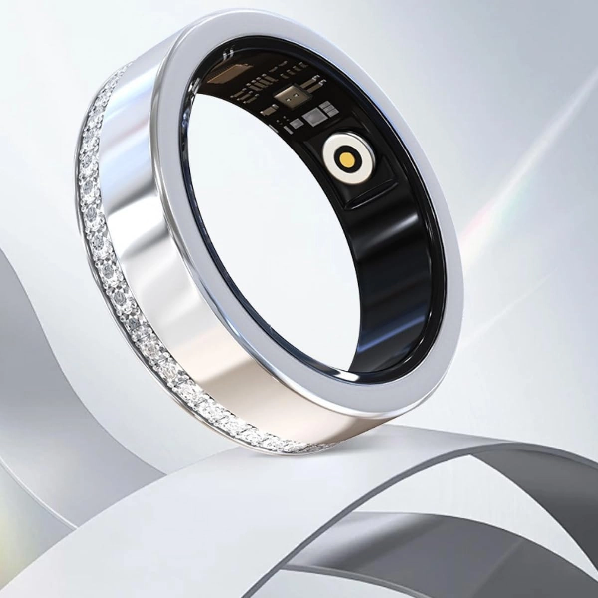 InfinitiWish Moissanite Smart Ring - Sleep SpO2 Heart Rate IP68 Waterproof