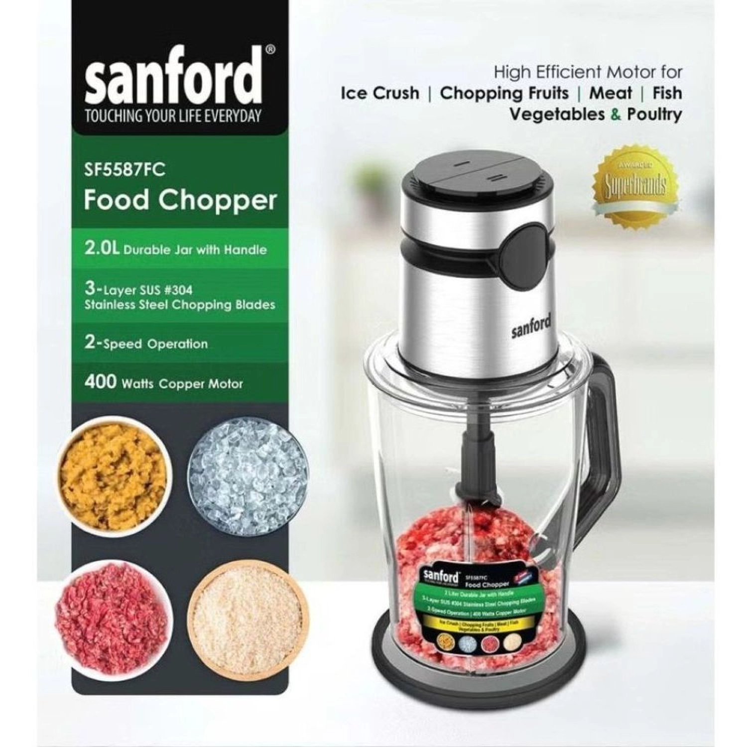 SF5587FC BS - Food Chopper 400W